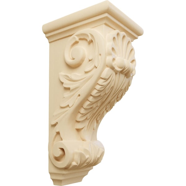 Ekena Millwork 4 1/2"W x 5"D x 10"H Medium Shell Corbel, Maple CORW04X05X10SHMA - main